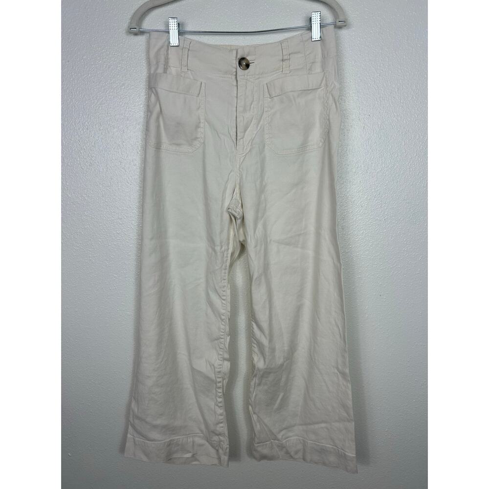 Maeve Cream Wide Leg Pants - Picture 5 of 11